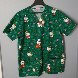 Sanrio Tops - Hello Kitty Christmas Scrub Top Sanrio sz L Sanrio Tops - Hello Kitty Christmas Scrub Top Sanrio sz L